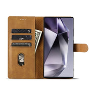 For Samsung Galaxy S24 Ultra 5G N.BEKUS CSJ-P1 Solid Color Leather Phone Case(Brown)