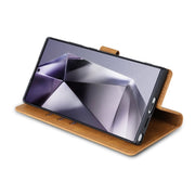 For Samsung Galaxy S24 Ultra 5G N.BEKUS CSJ-P1 Solid Color Leather Phone Case(Brown)