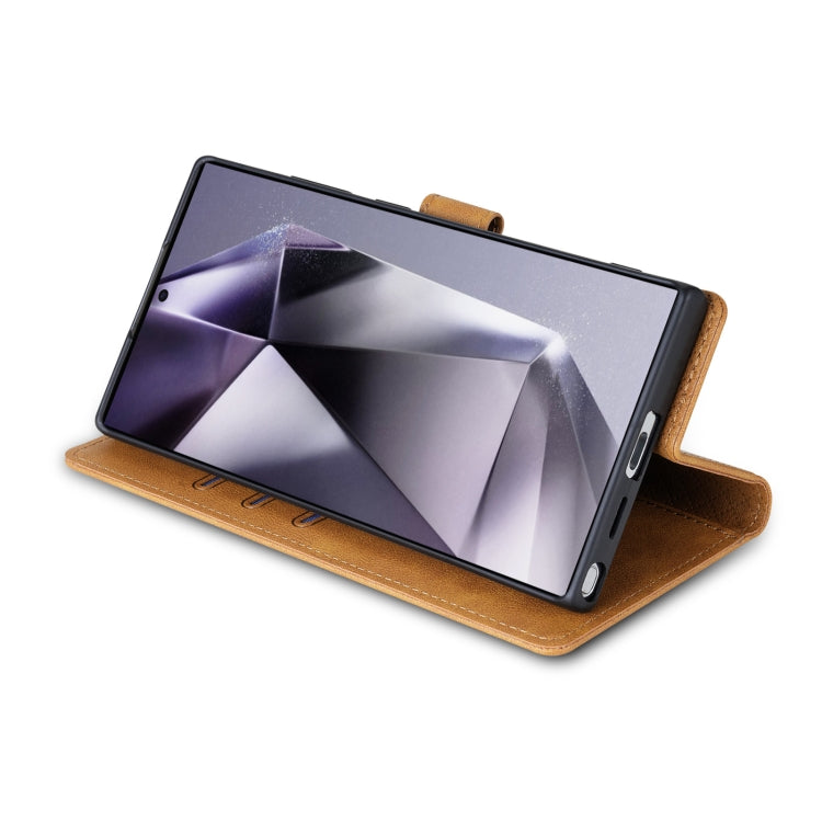 For Samsung Galaxy S24 Ultra 5G N.BEKUS CSJ-P1 Solid Color Leather Phone Case(Brown)