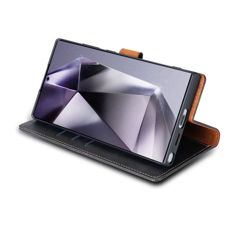 For Samsung Galaxy S24 Ultra 5G N.BEKUS CSJ-P1 Solid Color Leather Phone Case(Black)