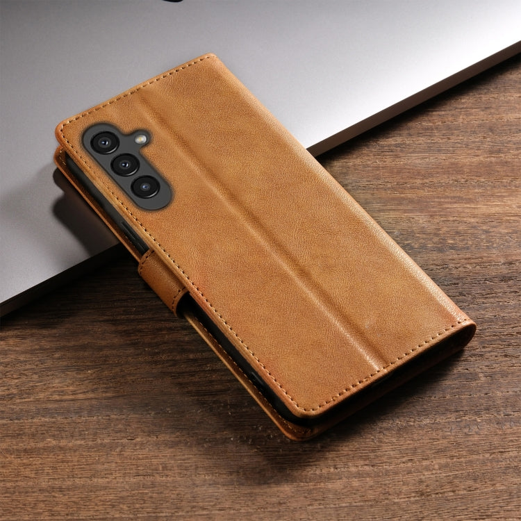 For Samsung Galaxy S24 5G N.BEKUS CSJ-P1 Solid Color Leather Phone Case(Brown)