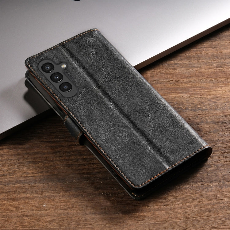 For Samsung Galaxy S24 5G N.BEKUS CSJ-P1 Solid Color Leather Phone Case(Black)