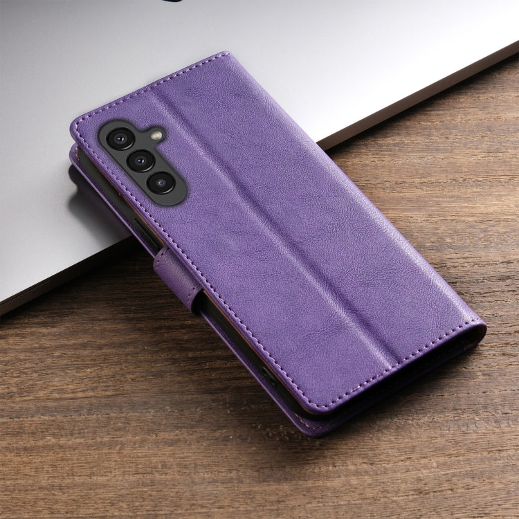 For Samsung Galaxy S24 5G N.BEKUS CSJ-P1 Solid Color Leather Phone Case(Purple)