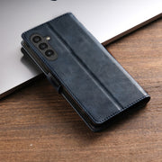 For Samsung Galaxy S24+ 5G N.BEKUS CSJ-P1 Solid Color Leather Phone Case(Blue)