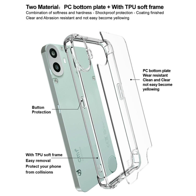 For Nothing CMF Phone 1 IMAK Space Shield PC + TPU Airbag Shockproof Phone Case(Transparent)