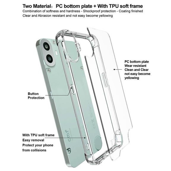 For Nothing CMF Phone 1 IMAK Space Shield PC + TPU Airbag Shockproof Phone Case(Transparent)