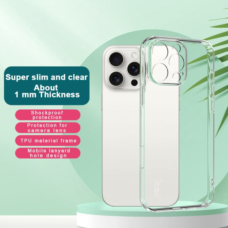 For iPhone 16 Pro Max IMAK UX-5 Series Transparent TPU Phone Case