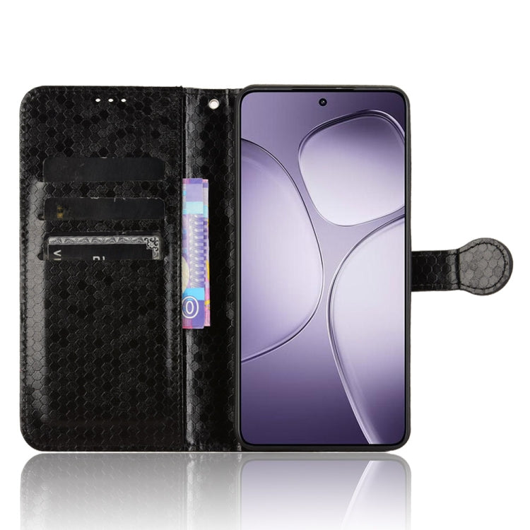 For Redmi K70 Ultra Honeycomb Dot Texture Leather Phone Case(Black)