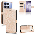 For Redmi K70 Ultra Honeycomb Dot Texture Leather Phone Case(Gold) - Xiaomi Cases by PMC Jewellery | Online Shopping South Africa | PMC Jewellery | Buy Now Pay Later Mobicred