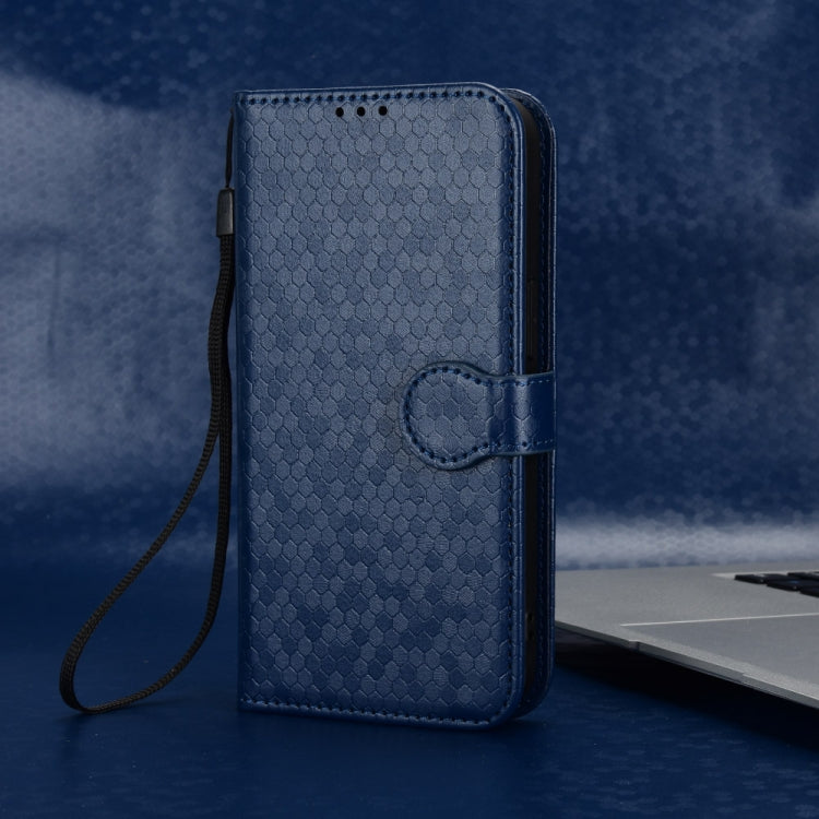 For Redmi K70 Ultra Honeycomb Dot Texture Leather Phone Case(Blue)