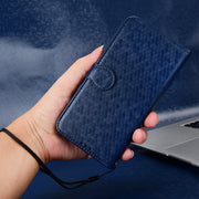 For Redmi K70 Ultra Honeycomb Dot Texture Leather Phone Case(Blue)