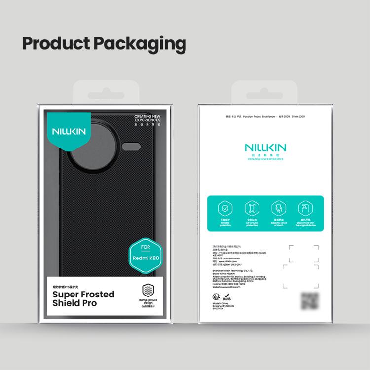For Redmi K80 NILLKIN Frosted Shield Pro PC + TPU Phone Case(Black)