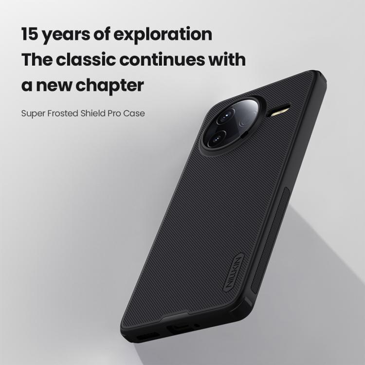 For Redmi K80 NILLKIN Frosted Shield Pro PC + TPU Phone Case(Black)