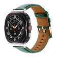 For Samsung Galaxy Watch Ultra 47mm Plain Genuine Leather Watch Band(Green) - Watch Bands by PMC TechLife | Online Shopping South Africa | PMC TechLife | Buy Now Pay Later Mobicred