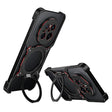 For Huawei Mate 70 Mechanical Arm Borderless MagSafe Holder Metal Phone Case(Black Red) - free shipping - PMC TechLife - Order now!