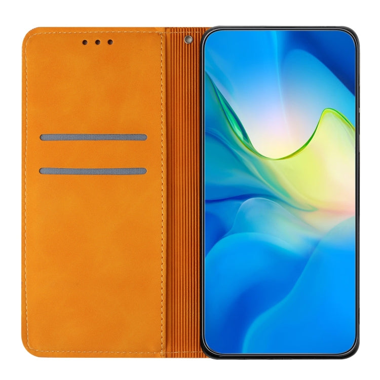 For Google Pixel 9 Pro XL Ethnic Embossed Adsorption Leather Phone Case(Yellow)