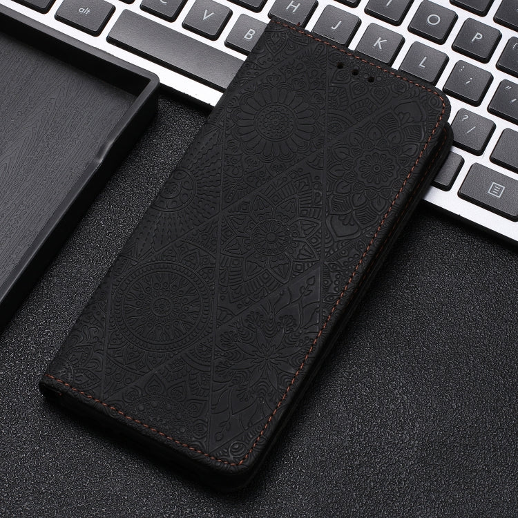 For Google Pixel 9 Pro XL Ethnic Embossed Adsorption Leather Phone Case(Black)