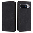 For Google Pixel 9 / 9 Pro Ethnic Embossed Adsorption Leather Phone Case(Black) - Google Cases by PMC TechLife | Online Shopping South Africa | PMC TechLife | Buy Now Pay Later Mobicred