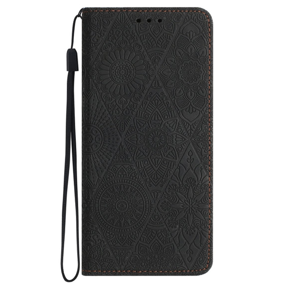 For Google Pixel 9 / 9 Pro Ethnic Embossed Adsorption Leather Phone Case(Black)