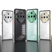 For ZTE nubia Z60S Pro Snap Buckle Metal Frame Frosted Phone Case(Black)