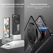 For ZTE nubia Z60S Pro Snap Buckle Metal Frame Frosted Phone Case(Black)