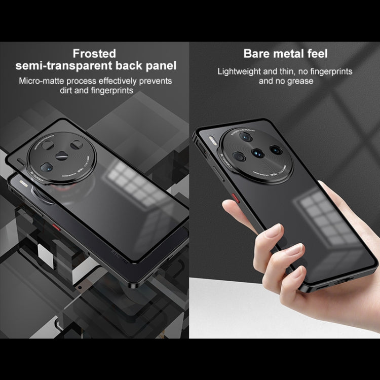 For ZTE nubia Z60S Pro Snap Buckle Metal Frame Frosted Phone Case(Black)