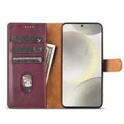 For Xiaomi 14 N.BEKUS CSJ-P1 Solid Color Leather Phone Case(Wine Red)