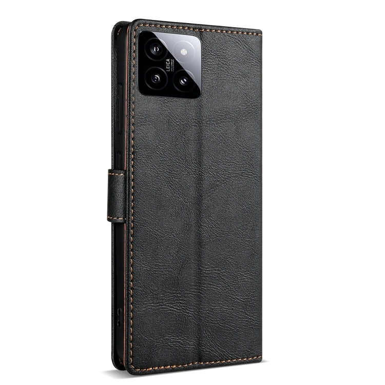 For Xiaomi 14 N.BEKUS CSJ-P1 Solid Color Leather Phone Case(Black)