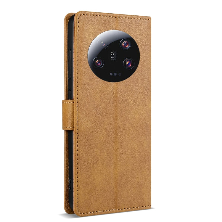 For Xiaomi 14 Ultra N.BEKUS CSJ-P1 Solid Color Leather Phone Case(Brown)
