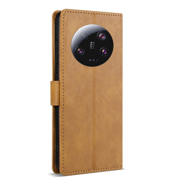 For Xiaomi 14 Ultra N.BEKUS CSJ-P1 Solid Color Leather Phone Case(Brown)