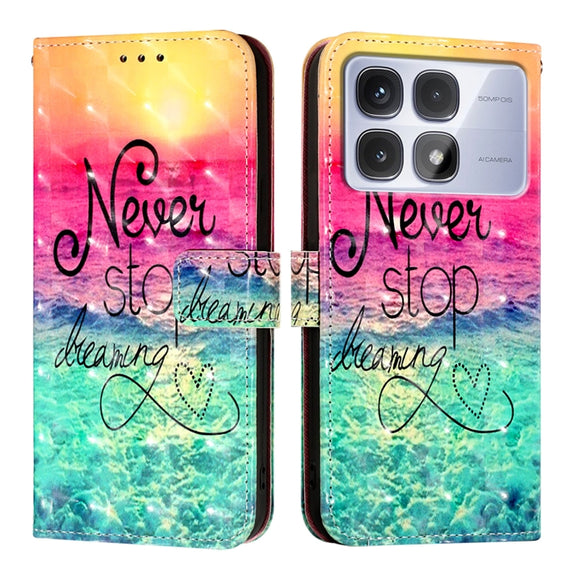 For Redmi K70 Ultra 5G Global 3D Painting Horizontal Flip Leather Phone Case(Chasing Dreams)
