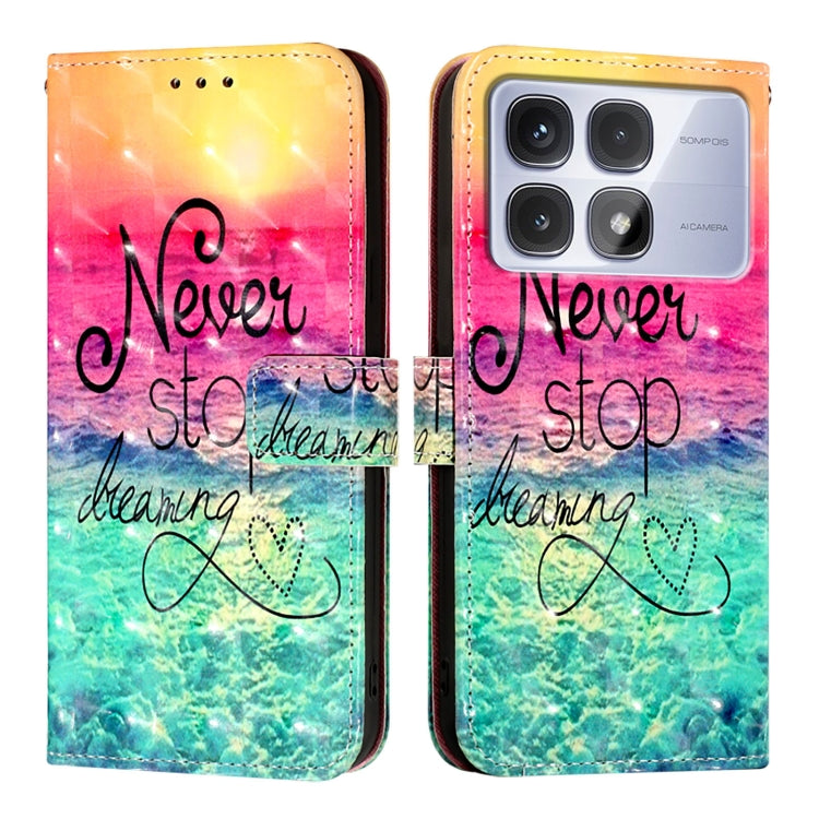 For Redmi K70 Ultra 5G Global 3D Painting Horizontal Flip Leather Phone Case(Chasing Dreams)