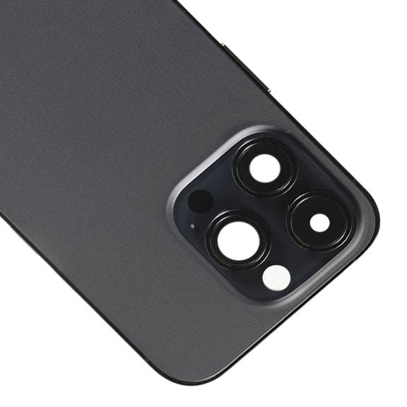 For iPhone 14 Pro Battery Back Cover with Power + Volume Flex Cable + Wireless Charging Module, Version:CE EU Version(Black)