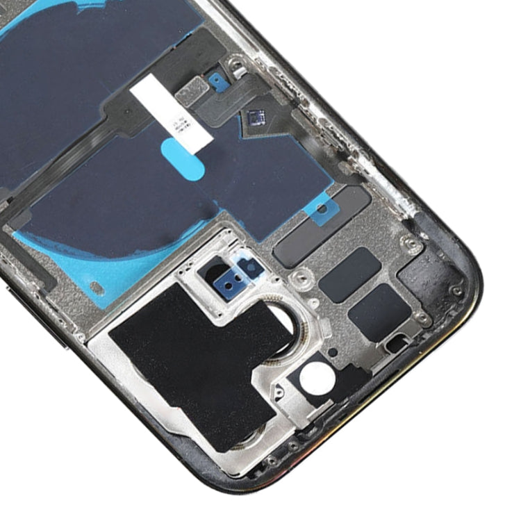 For iPhone 14 Pro Battery Back Cover with Power + Volume Flex Cable + Wireless Charging Module, Version:CE EU Version(Black)