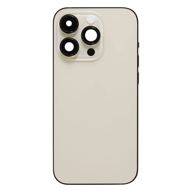 For iPhone 14 Pro Battery Back Cover with Power + Volume Flex Cable + Wireless Charging Module, Version:CE EU Version(Gold)