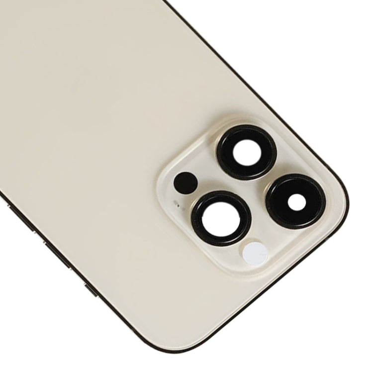 For iPhone 14 Pro Battery Back Cover with Power + Volume Flex Cable + Wireless Charging Module, Version:CE EU Version(Gold)