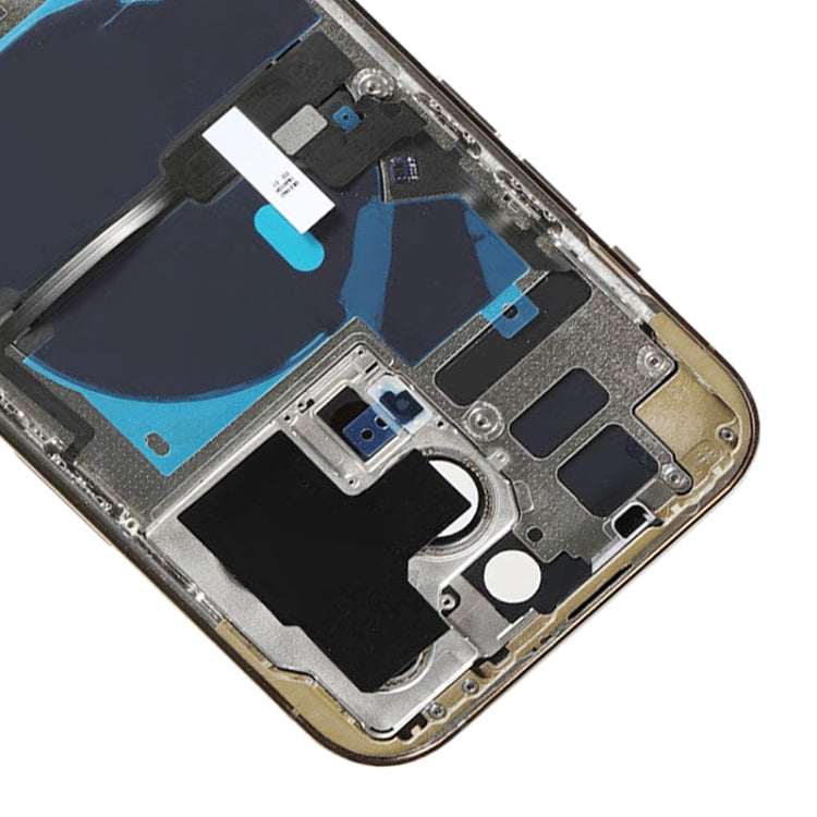 For iPhone 14 Pro Battery Back Cover with Power + Volume Flex Cable + Wireless Charging Module, Version:CE EU Version(Gold)