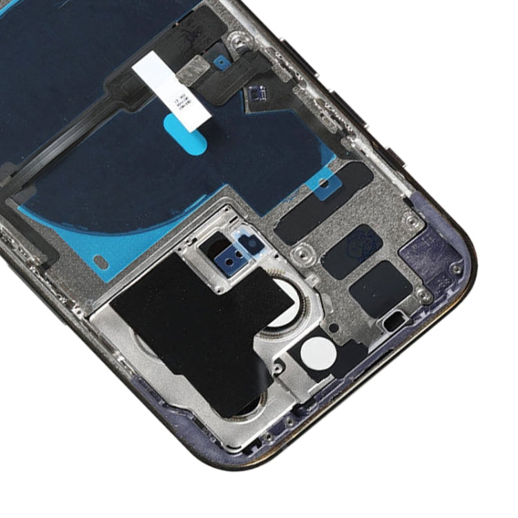 For iPhone 14 Pro Battery Back Cover with Power + Volume Flex Cable + Wireless Charging Module, Version:CE EU Version(Purple)