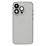 For iPhone 14 Pro Battery Back Cover with Power + Volume Flex Cable + Wireless Charging Module, Version:CE EU Version(Silver)