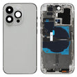 For iPhone 14 Pro Battery Back Cover with Power + Volume Flex Cable + Wireless Charging Module, Version:US Version(Silver) - Back Cover by PMC TechLife | Online Shopping South Africa | PMC TechLife | Buy Now Pay Later Mobicred