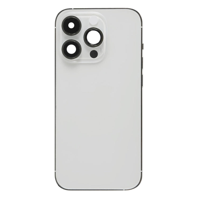 For iPhone 14 Pro Max Battery Back Cover with Power + Volume Flex Cable + Wireless Charging Module, Version:China Version(Silver)