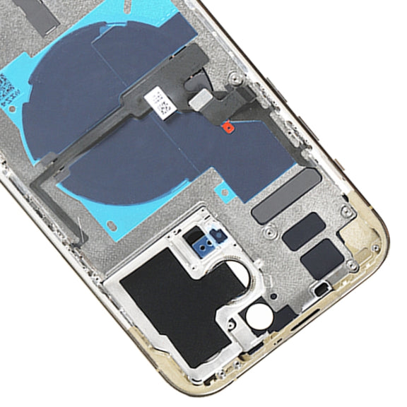 For iPhone 14 Pro Max Battery Back Cover with Power + Volume Flex Cable + Wireless Charging Module, Version:CE EU Version(Gold)