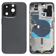 For iPhone 14 Pro Max Battery Back Cover with Power + Volume Flex Cable + Wireless Charging Module, Version:US Version(Black)