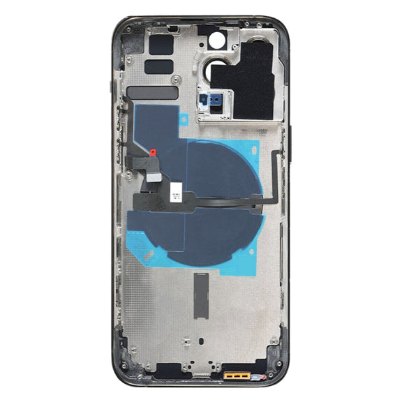 For iPhone 14 Pro Max Battery Back Cover with Power + Volume Flex Cable + Wireless Charging Module, Version:US Version(Purple)