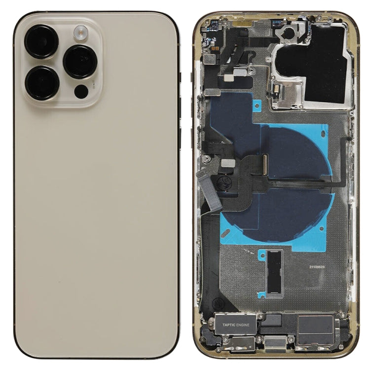 For iPhone 14 Pro Max Battery Back Cover Assembly, Version:China Version(Gold)