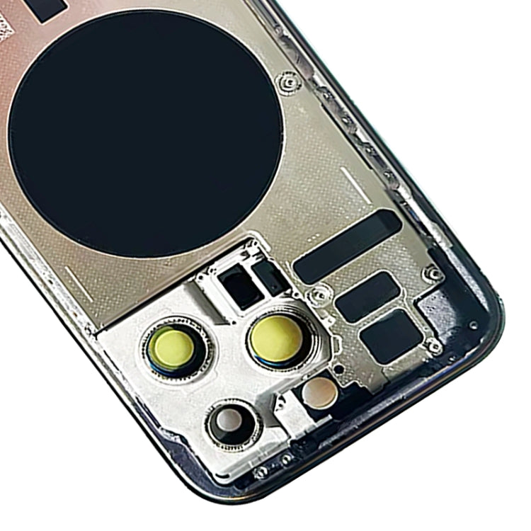 For iPhone 14 Pro Battery Back Cover with Side Keys & Card Tray, Version:US Version(Silver)