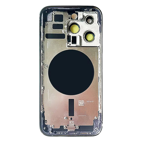 For iPhone 14 Pro Battery Back Cover with Side Keys & Card Tray, Version:China Version(Black)