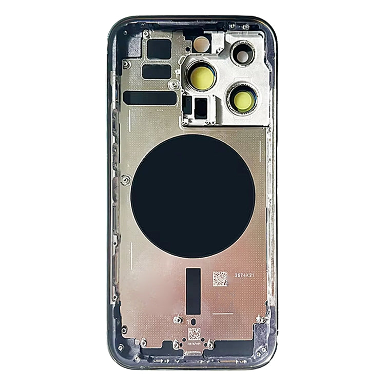 For iPhone 14 Pro Battery Back Cover with Side Keys & Card Tray, Version:China Version(Silver)