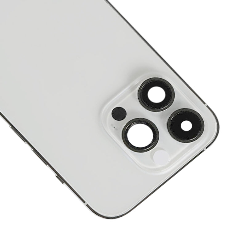 For iPhone 14 Pro Battery Back Cover with Side Keys & Card Tray, Version:China Version(Silver)