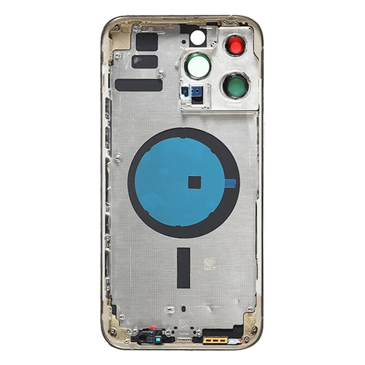 For iPhone 14 Pro Max Battery Back Cover with Side Keys & Card Tray, Version:US Version(Gold)